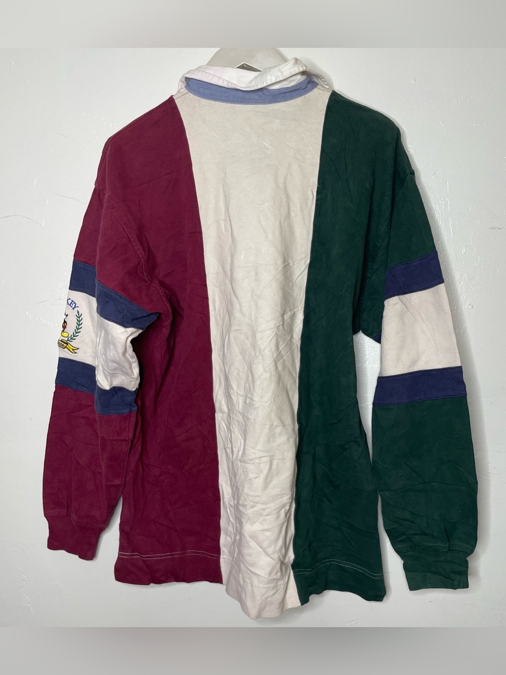 VINTAGE MICKEY MOUSE RUGBY STYLE PULLOVER SHIRT SZ M AS IS - Picture 7 of 9